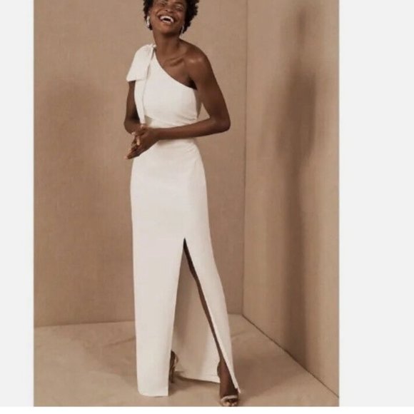 BHLDN Dresses & Skirts - Bhldn ML Monique Lhuillier Lionel white One-Shoulder sz 8